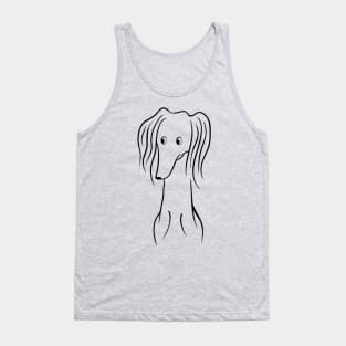 Funny Saluki Portrait Tank Top